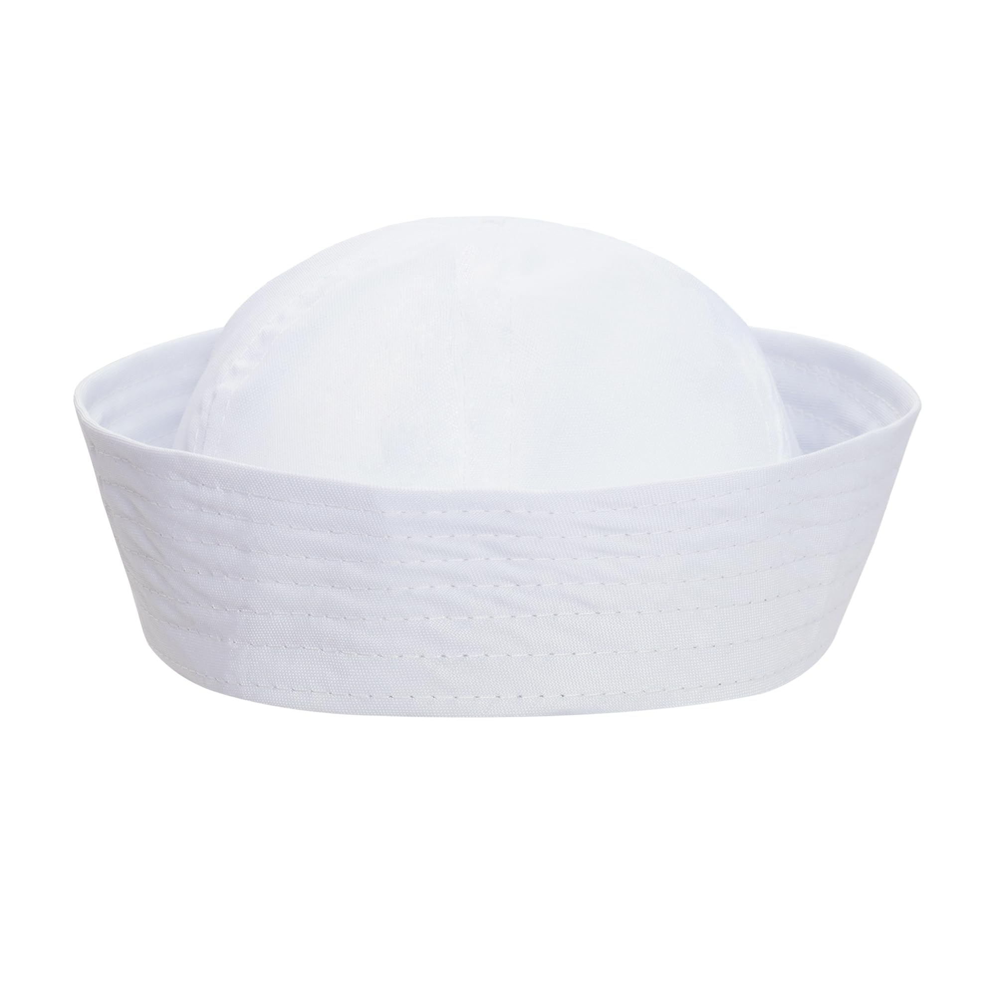 White Sailor Hat – Navy Captain Yacht Cap for Costume & Party Wear