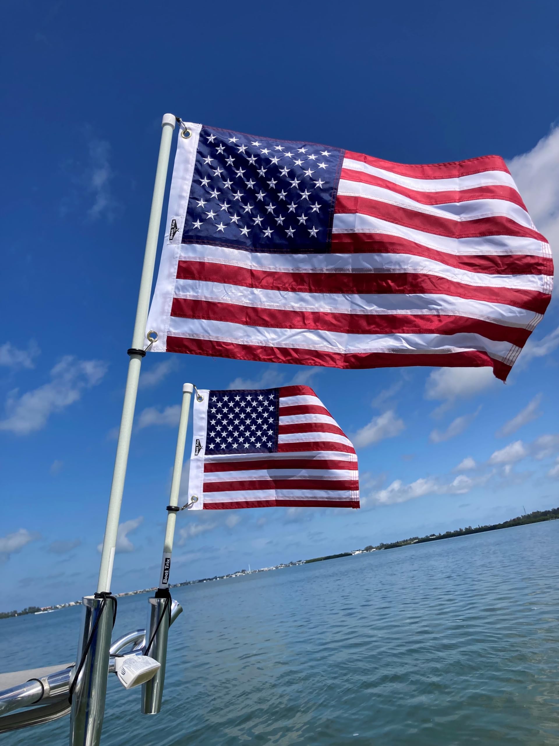 American Yacht Flag Pole Set – 4ft Fiberglass Mount Kit